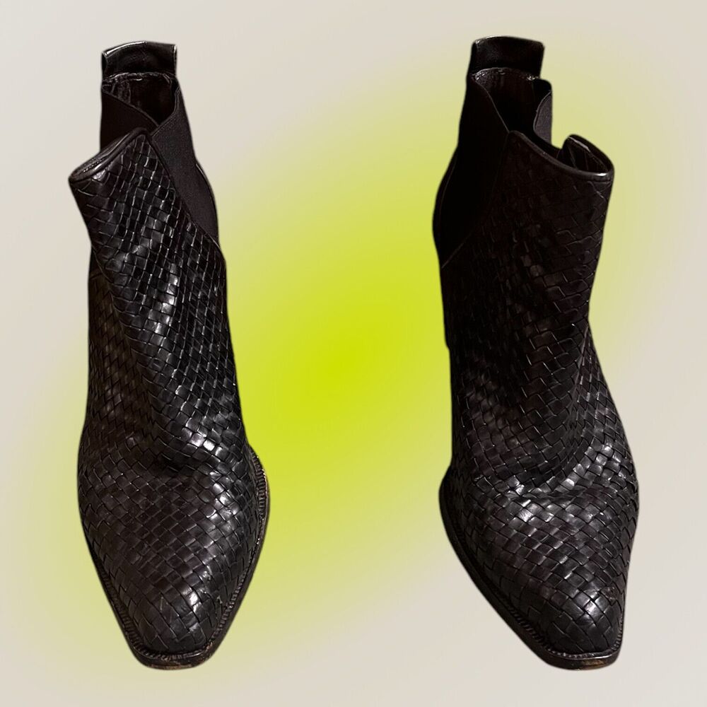 Via Spiga Black Leather Women's Booties Women Size 6